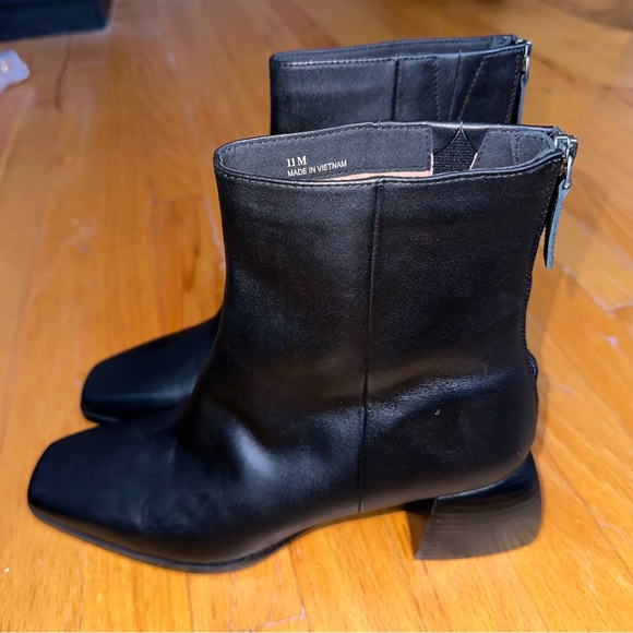 Linea Paolo Womens Black Sage Boots Block Heel Square Toe Booties 11 M NEW Y2K - Picture 9 of 13